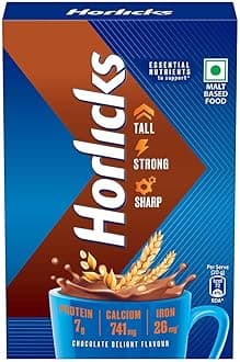 Junior Horlicks Chocolate Flavour Health & Nutrition Drink, 500g Refill, for Toddlers & Young Kids, for Brain Development, Weight Gain and Immunity, Chocolate Flavour, Jar, 500 g