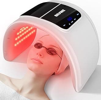 Beuwe Red-Light-Therapy-Mask, Led Light Therapy for Face, 7 Colors Led Face Mask Facial Led Light Therapy Tool Skin Care Equipment at Home, Facial Neck Body Hand Beauty Mask