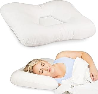 Core Products Tri-Core Cervical Support Pillow – Gentle (Medium Firmness) Orthopedic Neck Pillow for Pain Relief, Back and Side Sleepers – Ergonomic Contour Pillow – Assembled in USA, Full Size, White