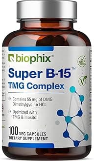 Super B-15 100 Vcaps - Niacin Calcium Choline Inositol DMG TMG - Supports Healthy Oxygen Energy Levels