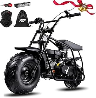 FRP 99 CC Gas Powered Mini Dirt Bike GMB100, 4 Stroke 3HP, Off Road Mini Trail Bike Up to 24 Mph, for Kids and Adult, Weight Support Up to 185 LBS (Black)