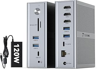 Laptop Docking Station 3 Monitors with 3 HDMI