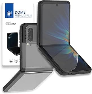 DOME GLASS Whitestone Premium Film Screen Protector for Samsung Galaxy Z Flip 4 2022, HD Clear TPU Film with Hinge Cover Film