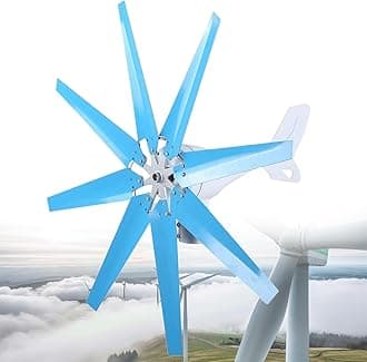 Wind Turbine 12000W With Solar Controller, Generator for Home Use, 8 Blades Blue, 220V
