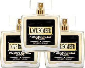 Love Bombed - Pheromone Cologne for Men, Love Bombed Cologne For Men, Enhanced Scents Pheromone Perfume, Long-Lasting Pheromones Scent Spray, Hypnosis Cologne Fragrances for Men (3PC)
