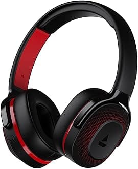 Rockerz 425 Bluetooth Wireless Over Ear Headphones with Mic Signature Sound, Beast Mode for Gaming, Enx Tech, ASAP Charge, 25H Playtime, Bluetooth V5.2 (Active Black)