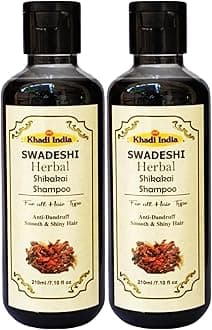 Khadi Natural Herbal Shikakai Shampoo Pack Of 2 (210 ml each)