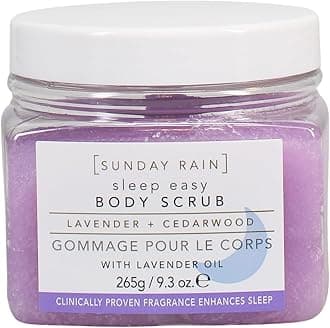 Sunday Rain Sleep Easy Polishing Body Scrub for Dry Skin, Calming Lavender Scent, Vegan and Cruelty-Free, 265g