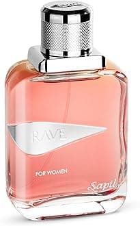 Sapil Rave Perfume for Women – Eau de Parfum, 3.4 Oz (100 ml) Dubai Perfume with Sweet Fruity Floral Scent (Plum, Iris, Saffron, Bulgarian Rose, Amber) – Arabic Parfum for Daily Wear & Gift