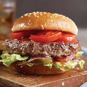 Premium Classic Beef Steak burgers, 16 count, 8 oz each - Vacuum Sealed Restaurant-Quality Beef and Cooking Instructions from Kansas City Steak Company. A Grill Ready True American Classic.