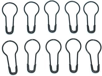 Milcraft Black Bulb Safety Pins, 1000 Pcs, Whimsical Style, Metal Material