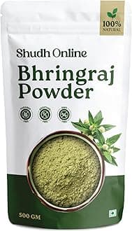 Organic Bhringraj Powder for Hair Growth, Skin and Eating (500 Grams) - 100% natural, Eclipta alba, Bringraj Powder, Bhringrajasava, Bringaraja
