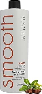 Brazilian Smoothing Keratin Hair Treatment, Blowout Straightening System for Dry and Damaged Hair - Forte, Sulfate Free - Eliminates Curls and Frizz, Medium to Coarse Hair (16 Oz)