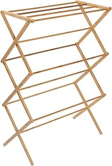 Honey-Can-Do Collapsible Clothes Drying Rack, Bamboo DRY-09508 Natural