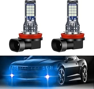 2Pcs H8/H11 LED Iceblue Fog Light Bulbs,24LEDs High Bright 3030 Chips H11 LED Bulbs Replacment Kit,DRL Fog Lights for Car Trucks, SUVs, Vans, 12-36V