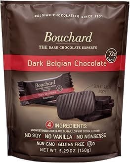 Bouchard Premium Belgian Dark Chocolate with 72% Cacao (5.29 OZ / 150g)