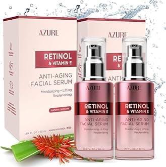 Retinol Serum For Face - Dermatologist Tested, Anti Aging for Dark Spots & Skin Smoothing - Vitamin E for Replenishing & Skin Renewal - Vegan, Clean Beauty, Korean Skin Care - 2 Pack