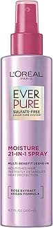 EverPure Sulfate Free 21-in-1 Color Caring Spray Multi Benefit Leave In Treatment, Detangling Spray, Hydrates, Silky Hair, UV Filter, Vegan, Paraben Free, Dye Free Gluten Free, 6.7fl oz