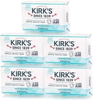 Coco Castile Soap, Fragrance Free (5 Pack)