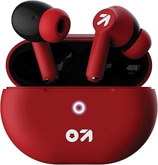 GOBOULT K40 True Wireless in Ear Earbuds with 48H Playtime, Clear Calling 4 Mics, 45ms Low Latency Gaming, 13mm Bass Drivers, Type-C Fast Charging, Bluetooth 5.3 Ear Buds (Berry Red)