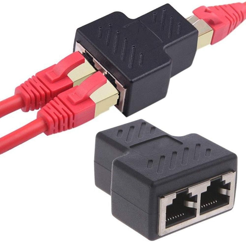 LAN Ethernet Network Cable RJ45 CAT5 CAT6 Splitter Extender Plug Adapter Connector