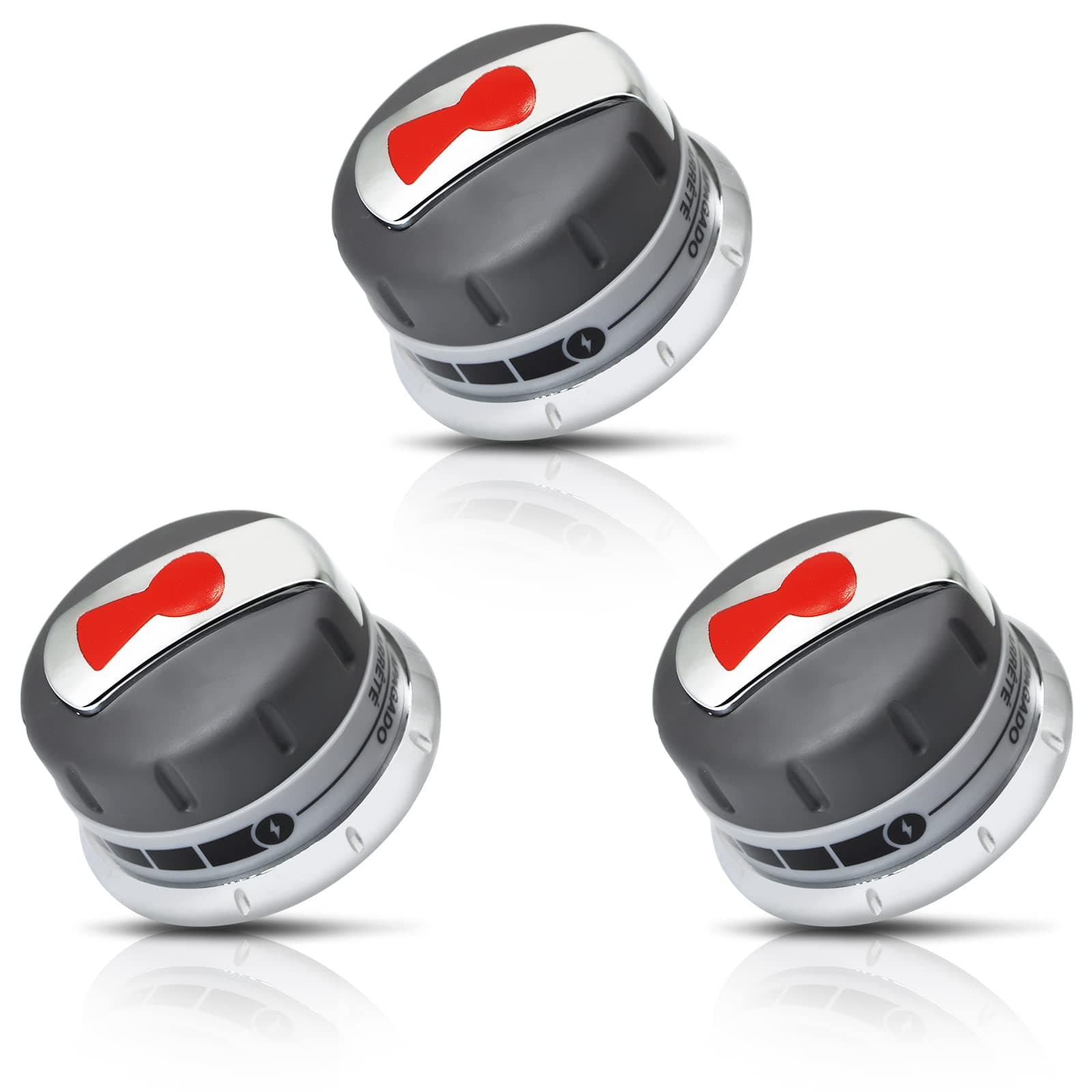Upgraded 88848 Gas Grill Burner Knobs, Compatible with Weber Genesis 300 Series (2011-2016) Gas Grills, 3 Pack