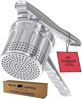 Potato Ricer Masher - 18/8 Stainless Steel Potato Ricer Press, Ergonomic Handle, Kitchen Accessories for Mashed Potatoes, Gnocchi, Baby Food Maker, Potato Masher Stainless Steel