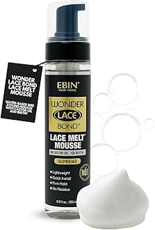 EBIN NEW YORK Wonder Lace Bond Melt Mousse 8.5oz/250ml- Extreme Firm Hold (Supreme) | Biotin + Castor Oil | No Residue, Long Lasting Formula with Protecting Edges, Gives Undetectable and Natural Look