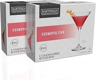 16-Pack Cosmopolitan Mixer Capsules for Cocktail Machine – Home Bar Mixology Cocktails Mix Pod Capsule Set To Use With the Bartesian Cocktail Drink Maker Machine