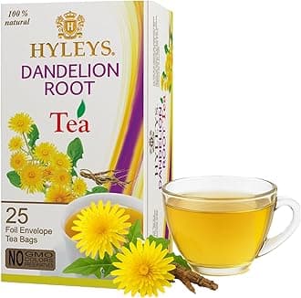 Hyleys Dandelion Root Tea, 25 Tea Bags, 1.32 oz. (37.5 g)