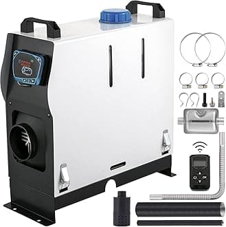 VEVOR Diesel Air Heater All In one, One Air Outlet, 8KW Diesel Heater 12V, Fast Heating, Diesel Parking Heater with Red LCD Switch, Remote Control For Car, RV Truck, Boat, Campervans and Caravans