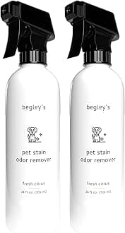 Begley's Pet Stain and Odor Remover - Pet Odor Eliminator for Home - Pet Urine Enzyme Cleaner - Pet Carpet Cleaner for Pets - Enzymatic Cleaner for Dog Urine, Cat Pee, Feces - 24 Ounce, 2 Pack