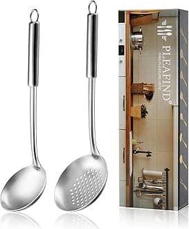Ladle Spoon and Slotted Spoon