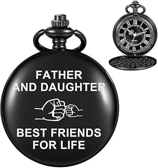 AlwesamSmooth Pocket Watch Alloy Steel Quartz Roman Numerals with 37cm Chain for Father's Day Xmas Best Gifts