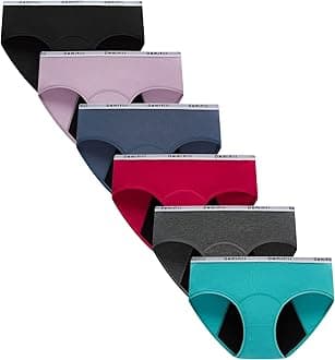 Teen Girls Period Panties Juniors First Period Starter Underwear Soft Briefs Pack of 6 Multipack