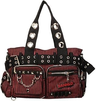 Handcuff Handbag - Black/Red/One Size