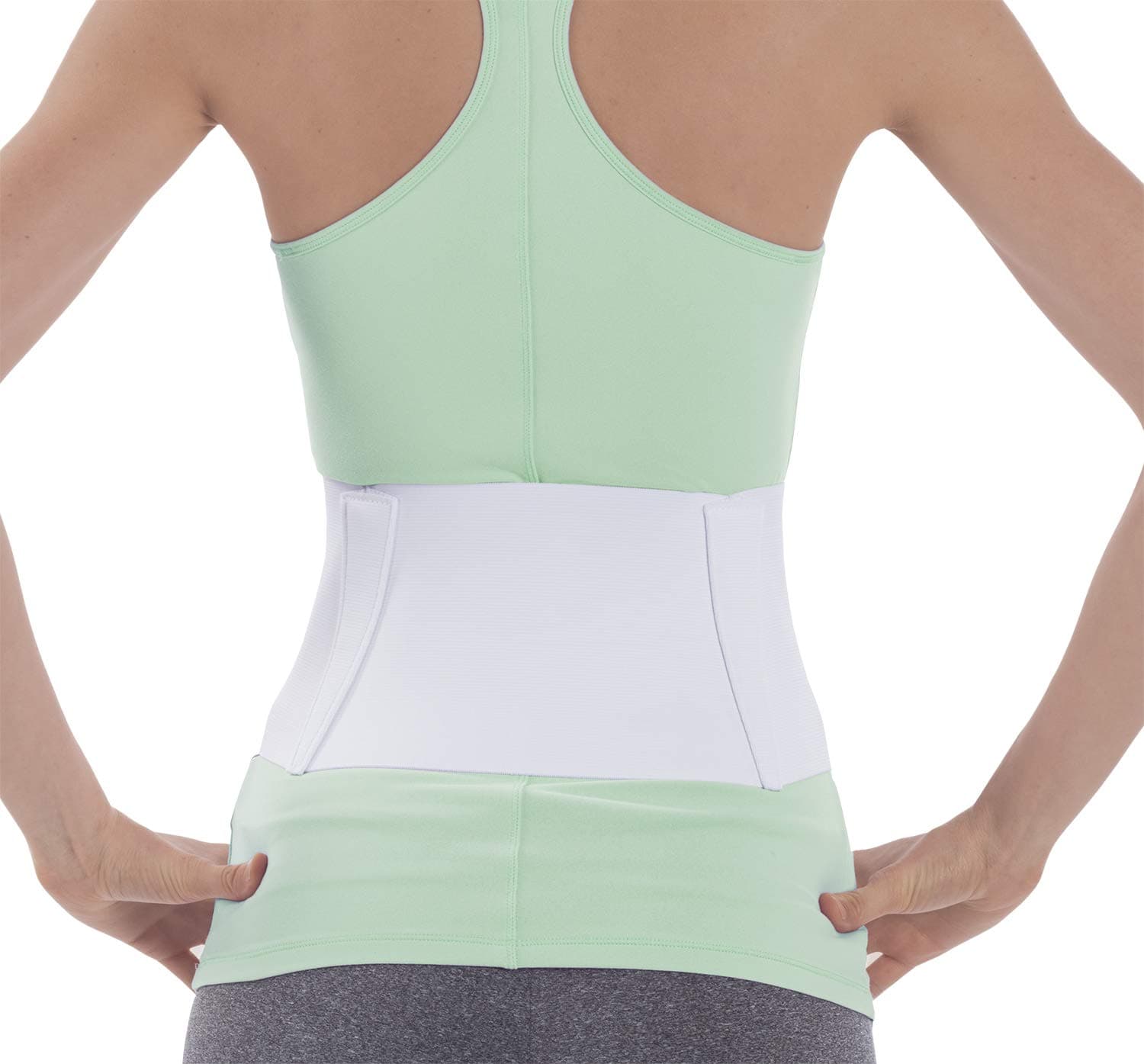 Tapered Abdominal Binder - Firm Compression Wrap - Breathable Stomach Support Post Injury or Surgery - with Contoured Body-Specific Design - 42-48 Inch - Made in USA