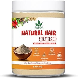 Havintha Hair Shampoo For Hair Growth, Scalp Clean & Anti Hair Fall - 250Gm | With Organic & Natural Methidana Amla Reetha Shikakai Powder | For Men & Women | Oily, Dry, Frizzy & All Hair Types