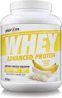 Whey Protein Powder | High Protein Shake for Muscle Growth & Recovery | Low Sugar Gym Supplement | Sports Nutrition Drink + Amino Acids (2010g, Banana Creme)