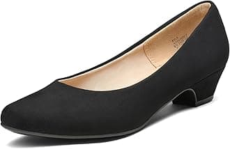 DREAM PAIRS Women's Mila Low Chunky Heel Pump Shoes