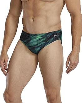 TYR Men's Durafast Elite Racer Brief Swimsuit Swim