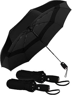 REPEL Windproof Travel Umbrella - Compact & Withstands Winds up to 85MPH , Strongest Premium Auto Folding Umbrella for Rain and Sun - Durable, Light & Portable for Women & Men , Fits Backpack & Cars