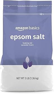 - Amazon Basics Epsom Salt Soaking Aid, Lavender Scented, Relax & Relief, Resealable, 3 Pound, 1-Pack (Previously Solimo)