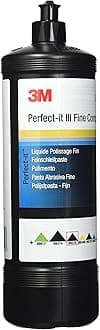 3M Perfect-it III Fine Compound Polish 09375, Remove Fine Grade Sanding and Car Wash Scratches, Gives a High Gloss Finish Paint, 1.0l Bottle