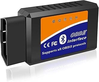 OBD2 Bluetooth Scanner Code Reader Reset for iOS iPhone Android Windows, Auto Car Diagnostic Scan Tool OBDII Adapter for Check Engine Light for Torque, OBD Fusion, Car Scanner App