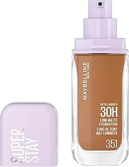Maybelline New York - Superstay 30H Lumi Matte - Long Lasting Liquid Makeup - Extremely Resistant - Luminous Matte Finish - Enriched with Amino Acids - For All Skin Types -Tinting: 351