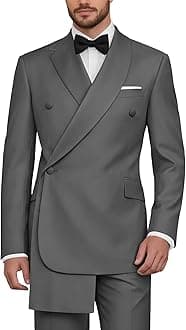 SHUZHXLZANGY Mens Tuxedo Suit Set 2 Piece Wedding Tuxedo for Men Prom Dinner Party