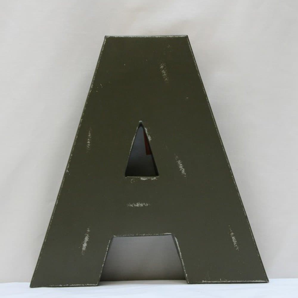 Metal Graphite Block Letter A