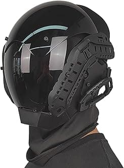 Punk Gothic Helmet Mask Futuristic Techwear Sci Fi Halloween Cosplay Halloween Party Music Accessories