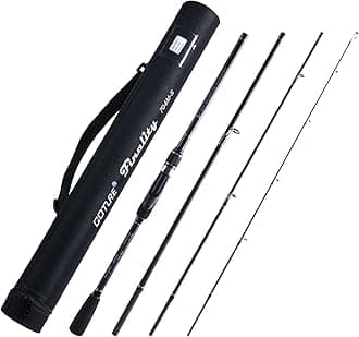 Goture Travel Fishing Rods, 4 Piece Fishing Pole with Case/Bag,Surf Casting/Spinning Rod,Ultralight Fishing Baitcasting Rod 9ft for Saltwater Trout, Bass, Walleye, Pike